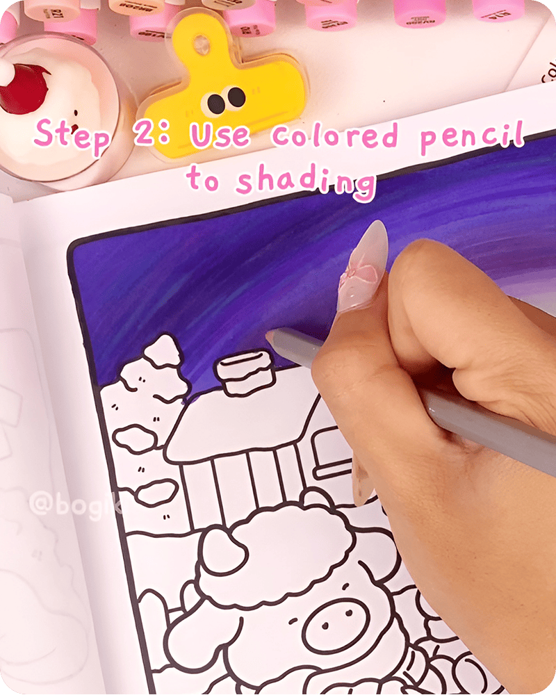 starry night drawing tutorial using colored pencils to create curved textures and glowing effects