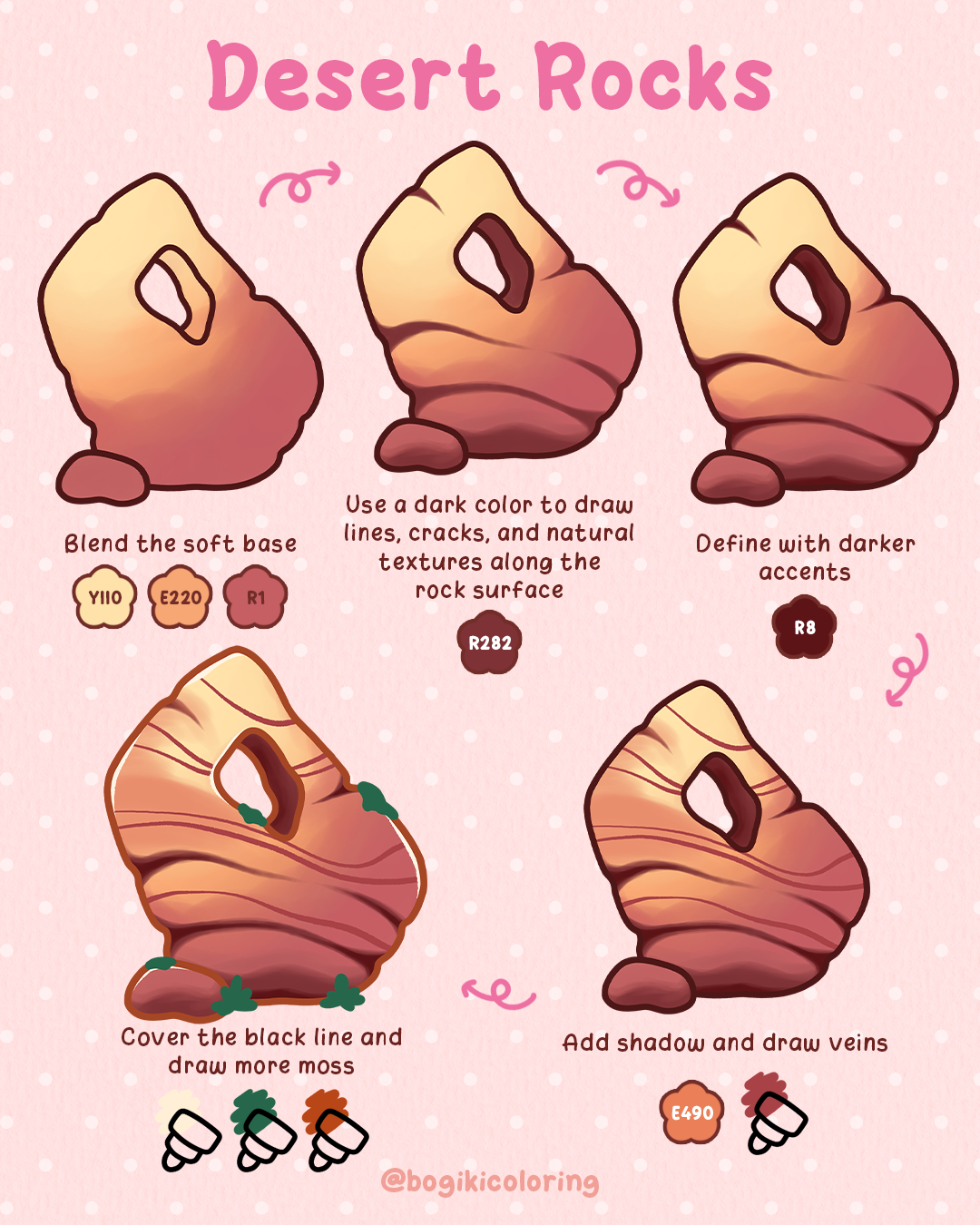 desert rocks drawing