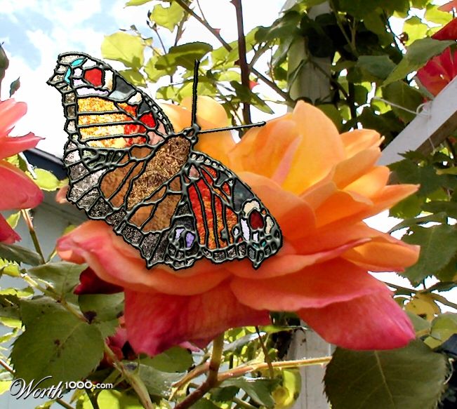 stained glass butterfly
