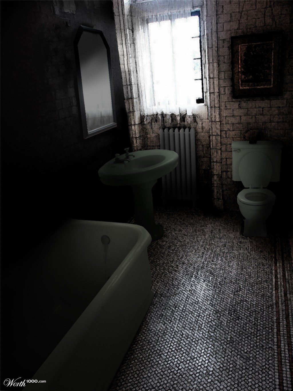 Dark Bathroom
