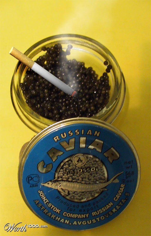 Caviar ash tray
