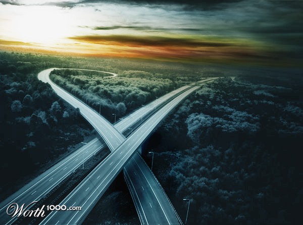 highway split