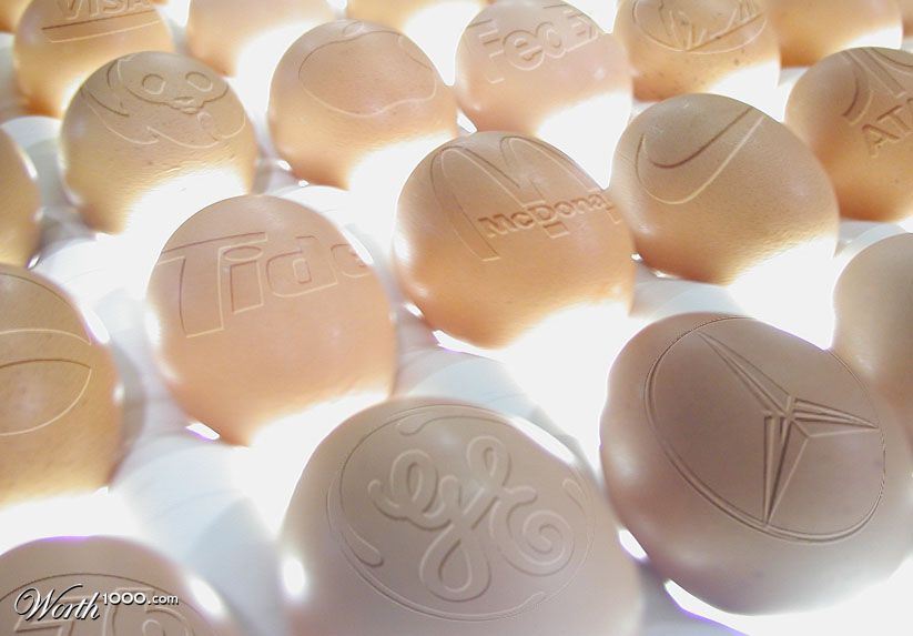 branded eggs