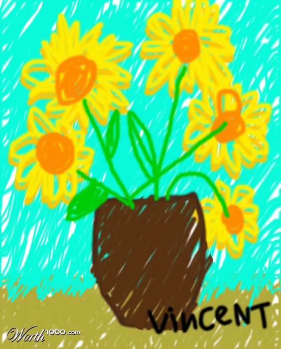 vincent van gogh debut : first Tournesols