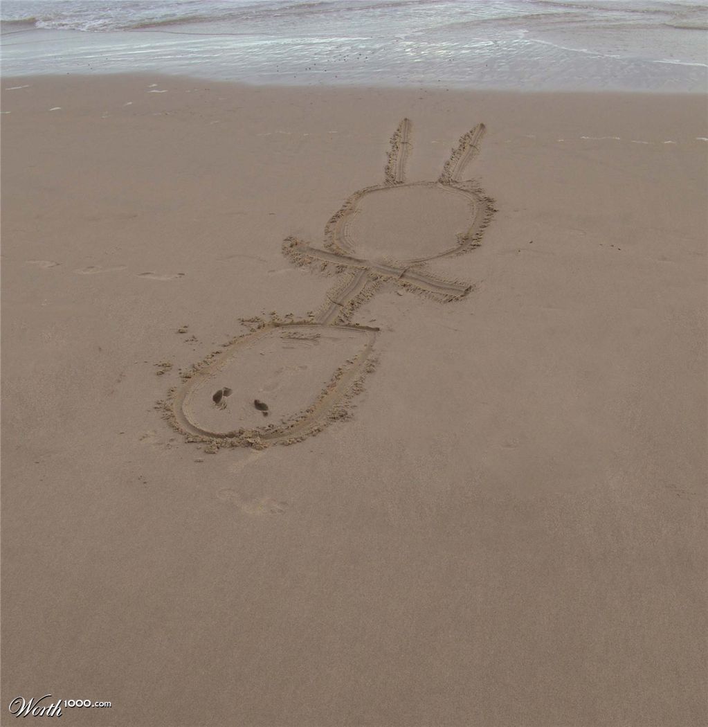 Portrait in the sand