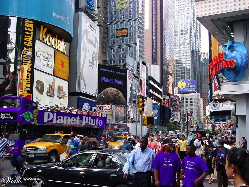 Pluto on Times Square