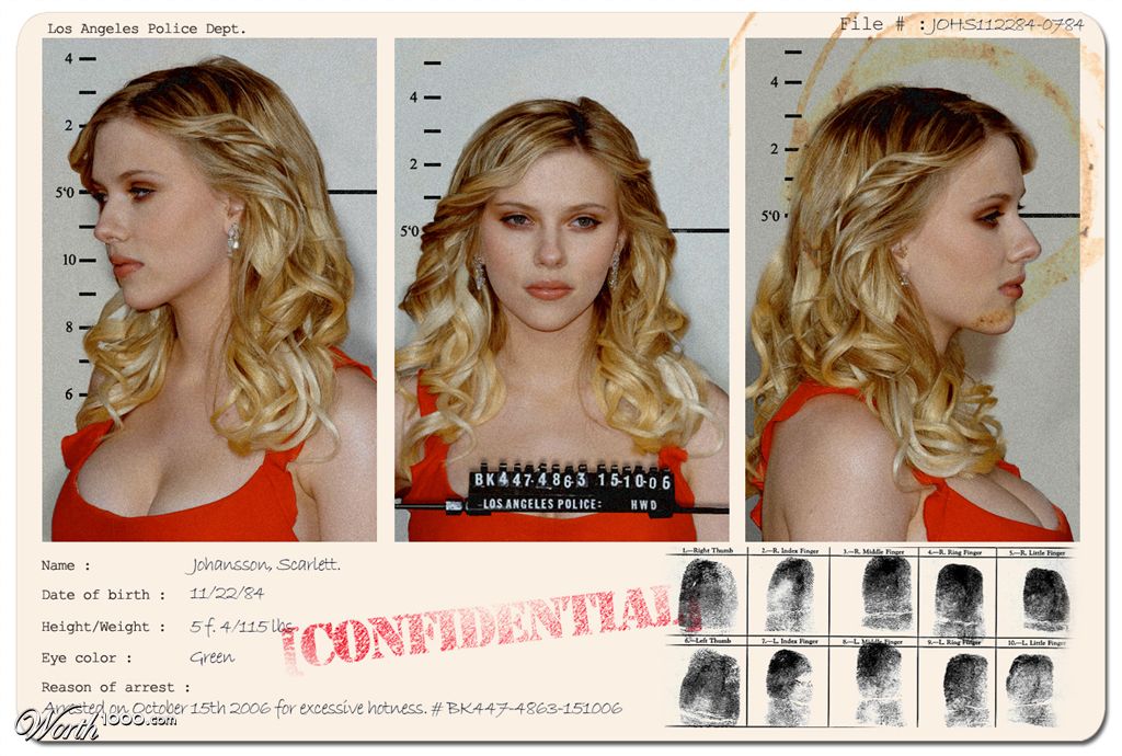 Scarlett Johansson's Mugshot