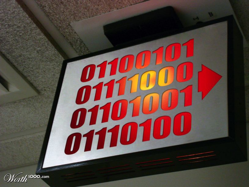 Binary Exit Sign