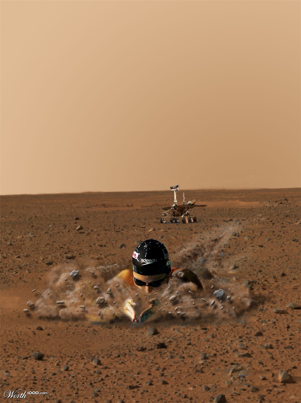 A dip on Mars
