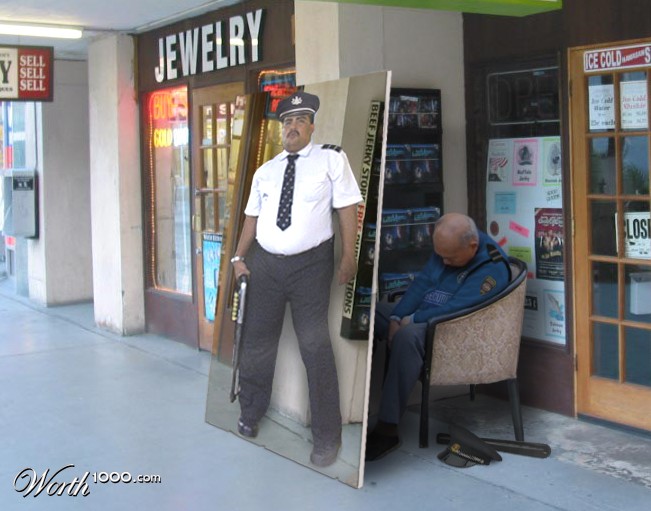 The lazy security guard