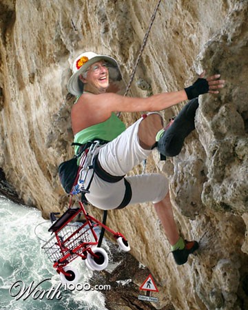 old rock climber