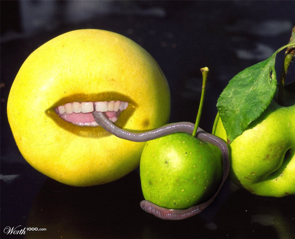 Apple eats Worm
