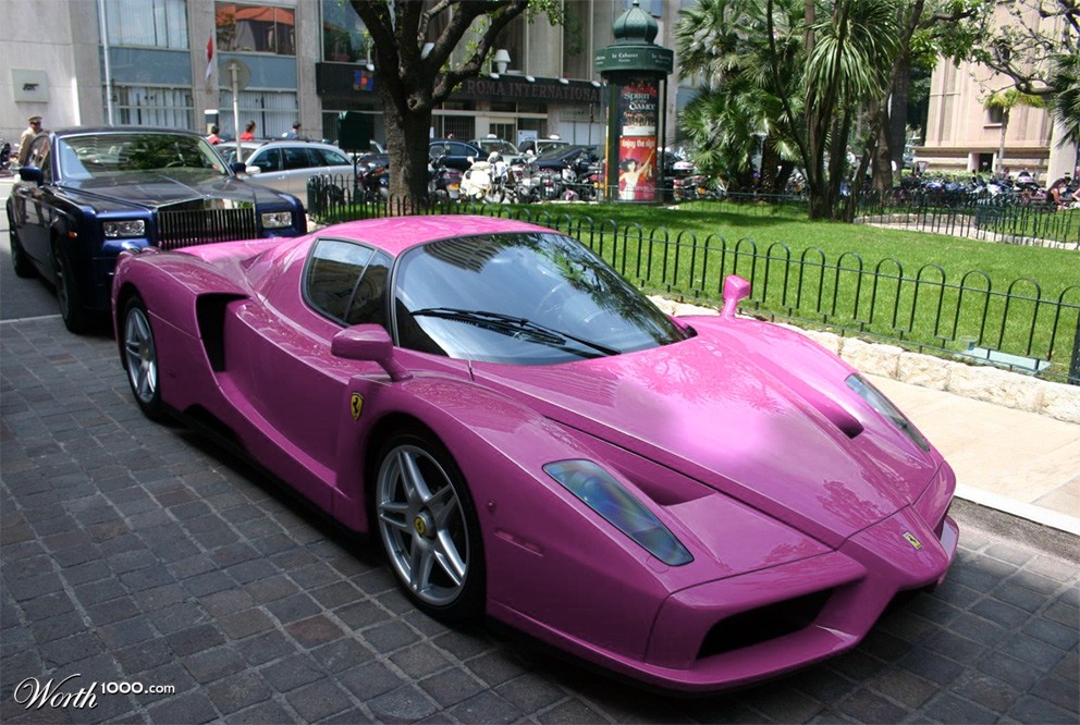 Barbi-pink Ferrari