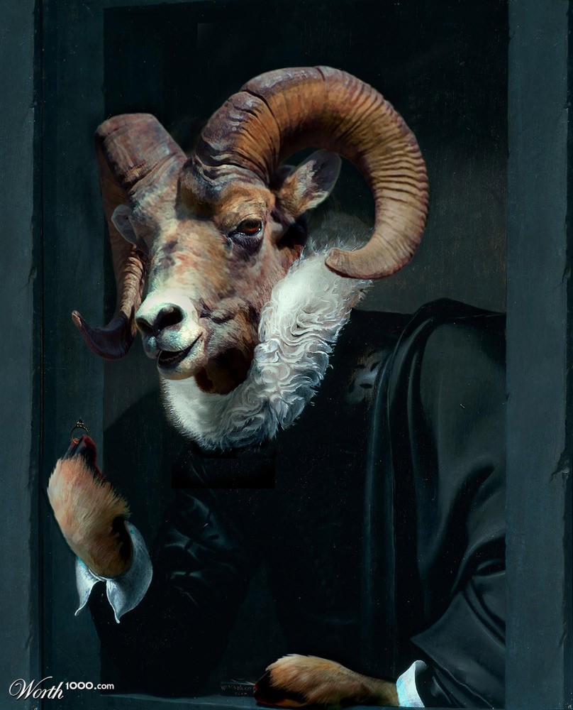 portrait of a goat