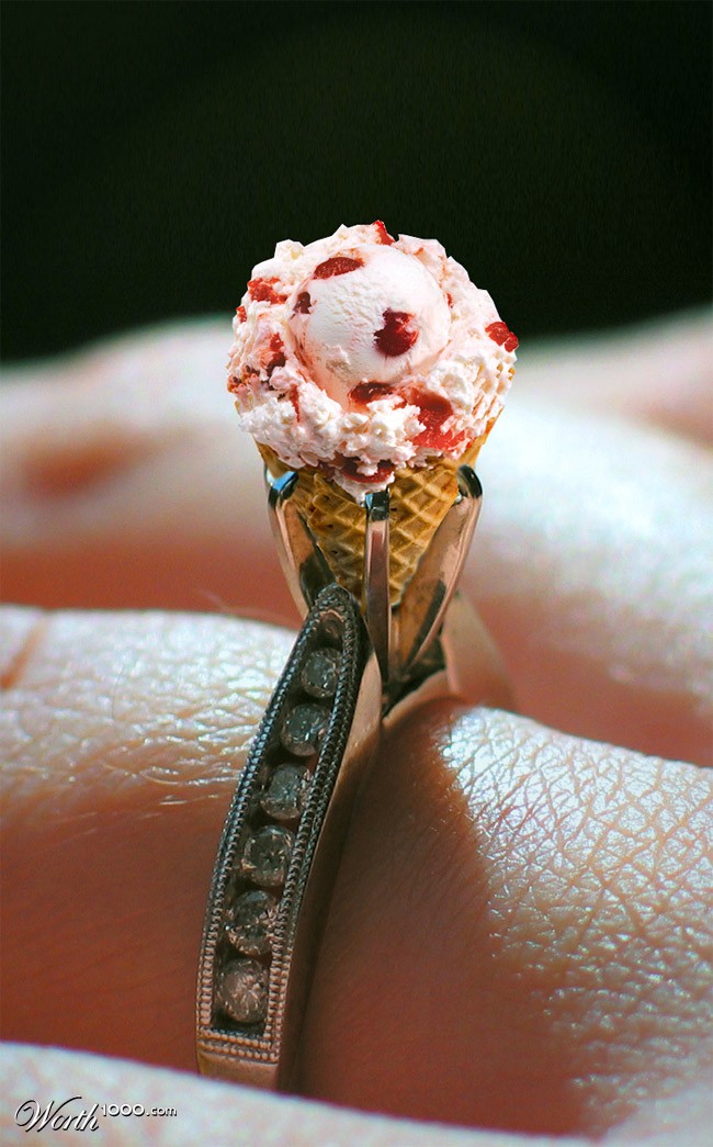 Ring of ice cream