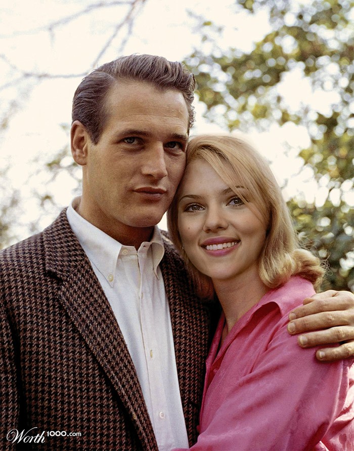 Paul Newman and Scarlett Johansson