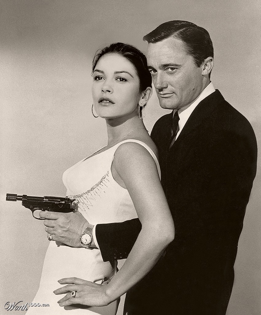 Catharina Seta Jones and Robert Vaughn