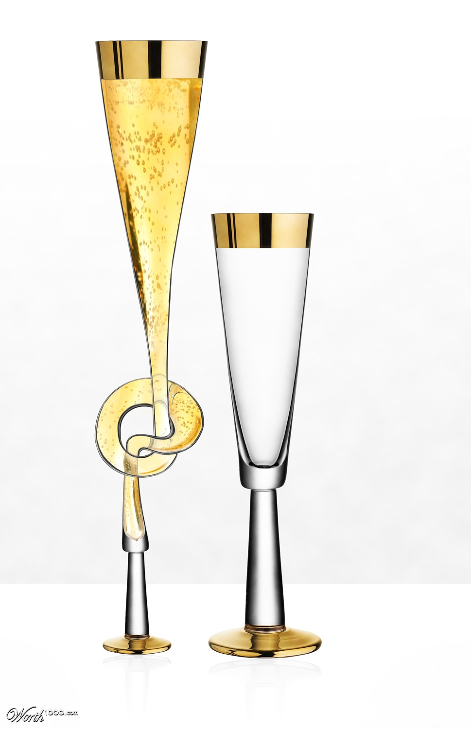 elastic champagne flute