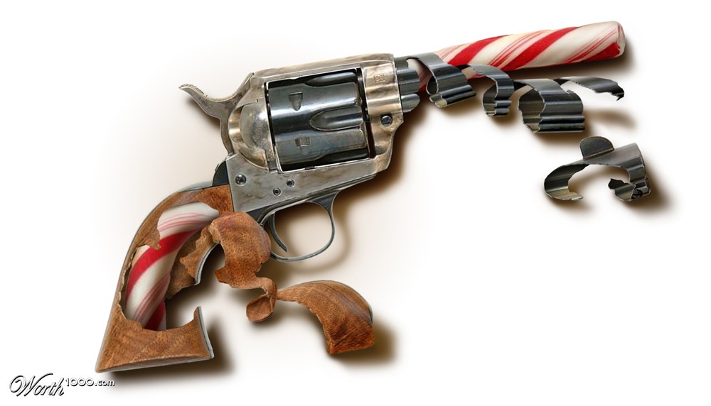 Candy cane revolver.