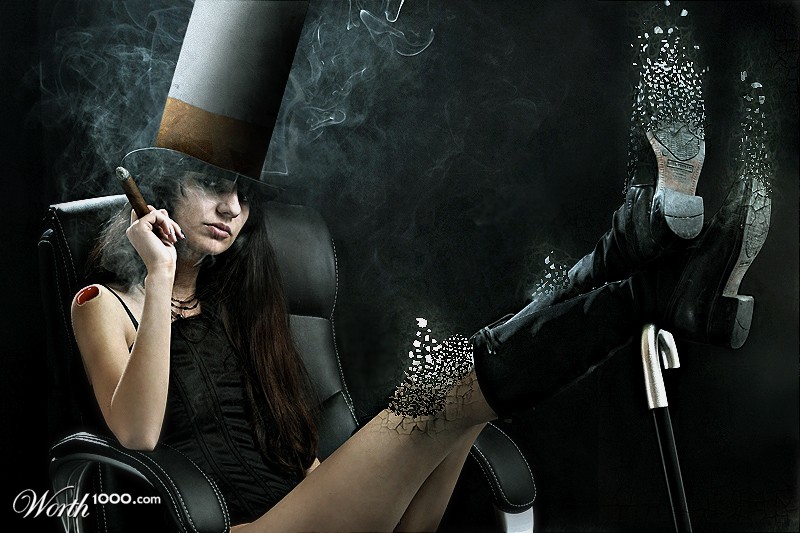 Smoking slowly destroys...