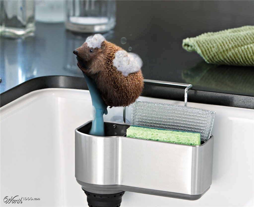 washing dishes