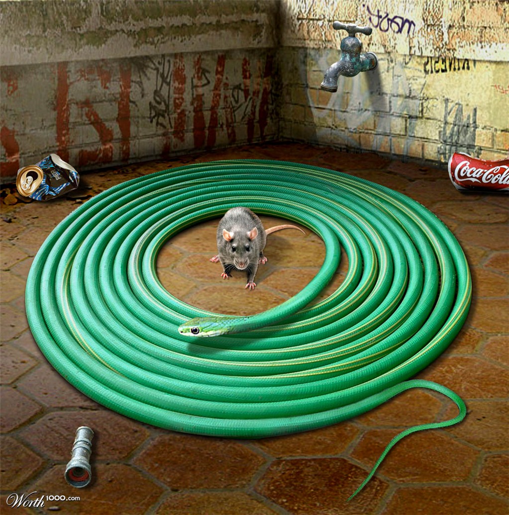 Garden hose snake