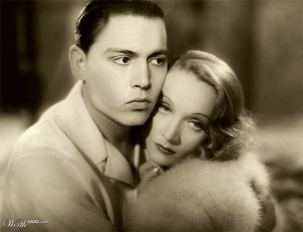 Johnny Deep and Marlene Dietrich
