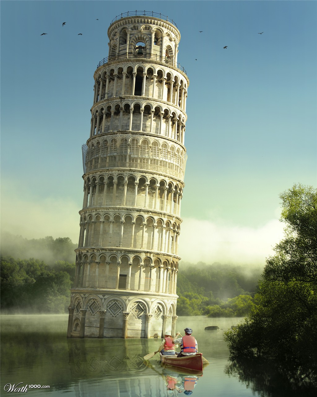 Boating to Pisa