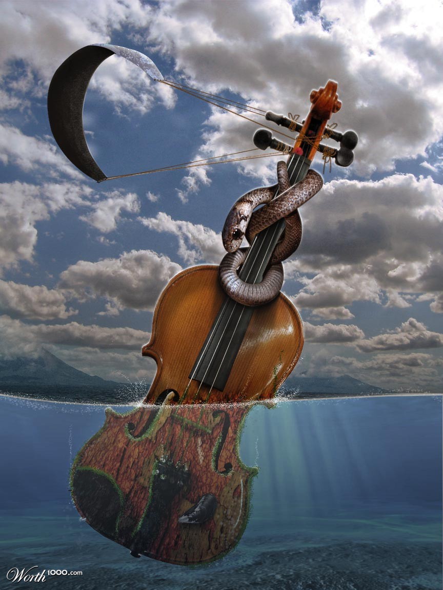 Snake on a violin