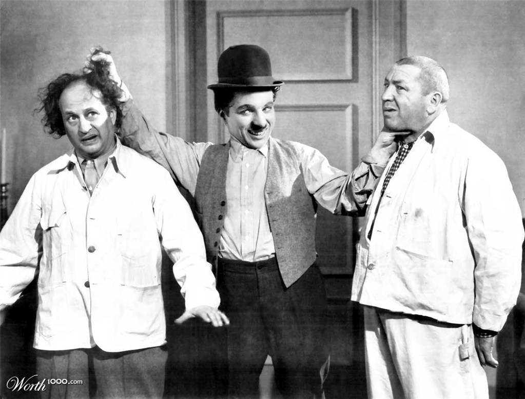 Chaplin Vs. Three Stooges