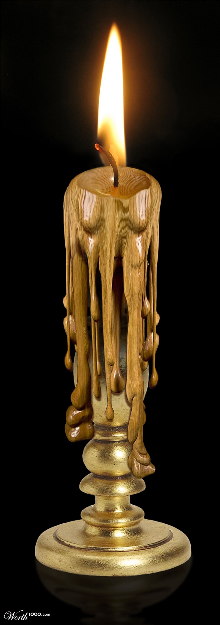 Wood Candle
