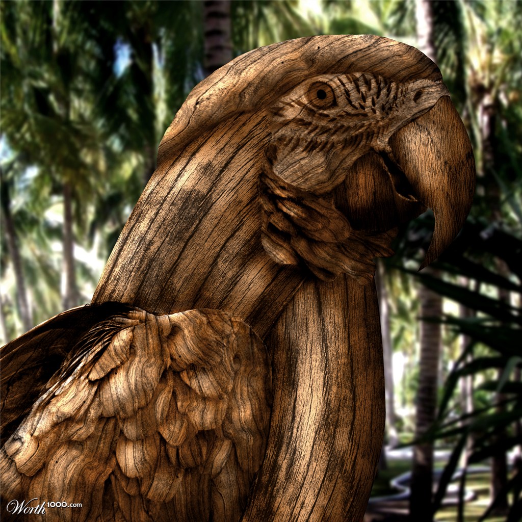 Wooden Parrot