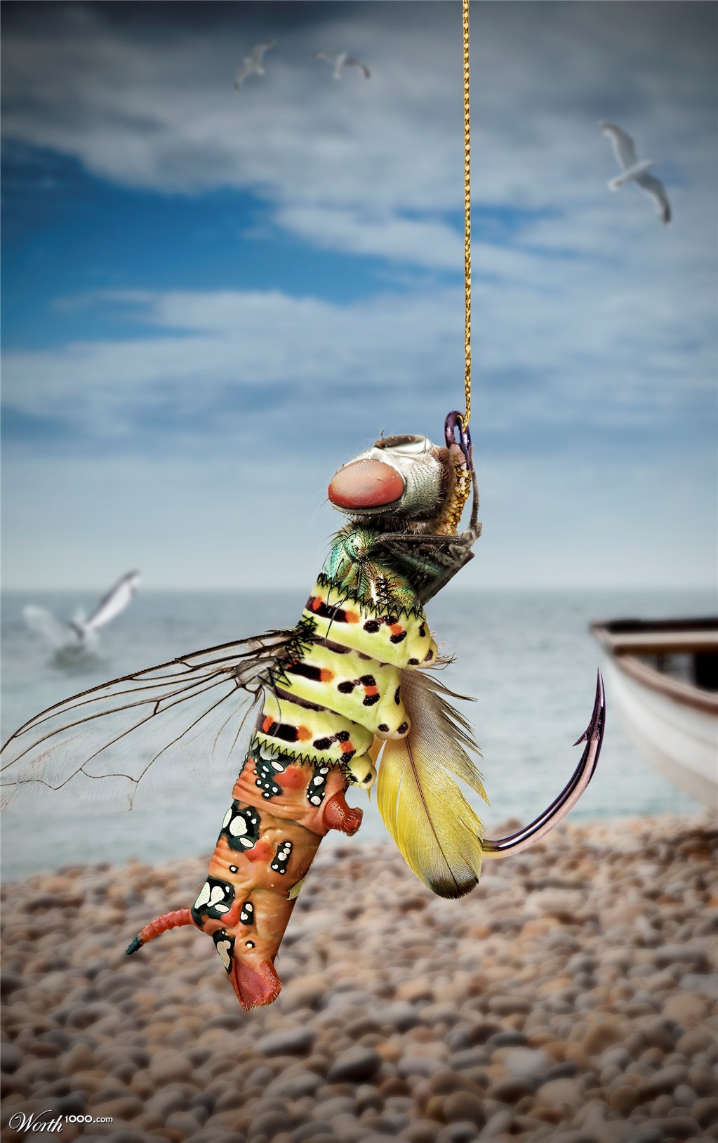 Stitched fly lure...