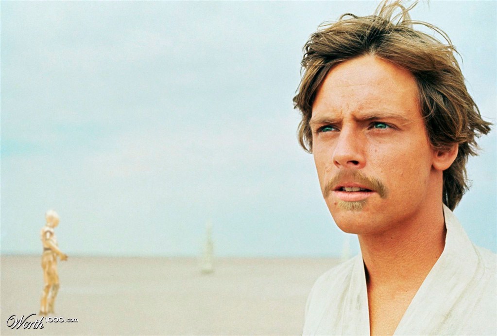 Luke's got a stache