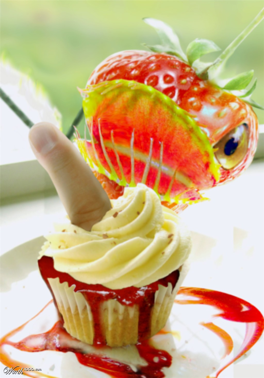Strawberry Cut Cake