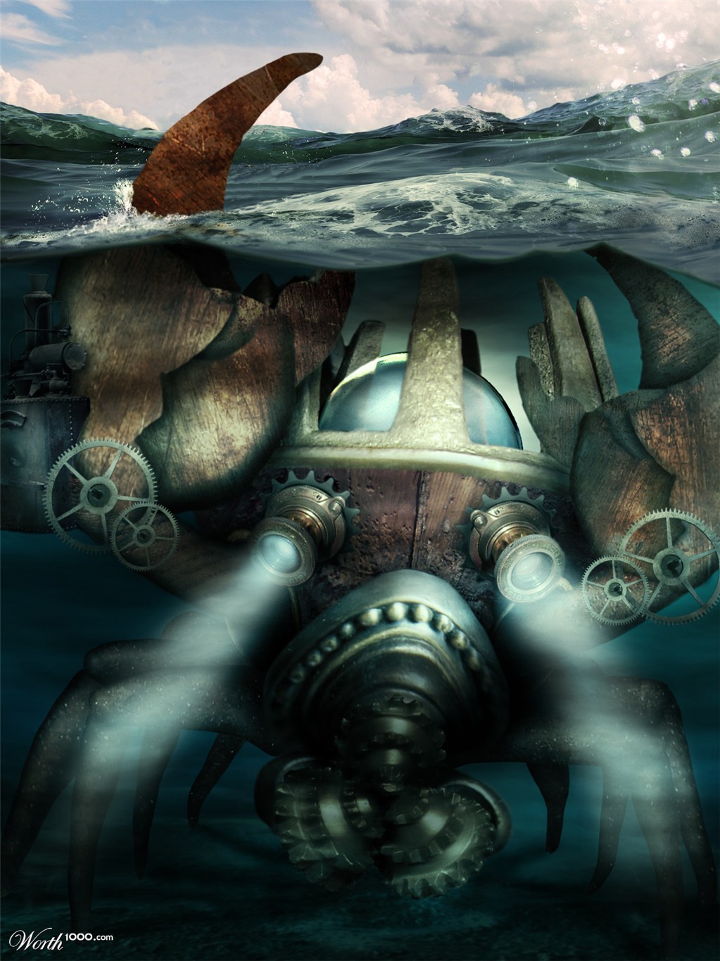 Steampunk Crab-marine