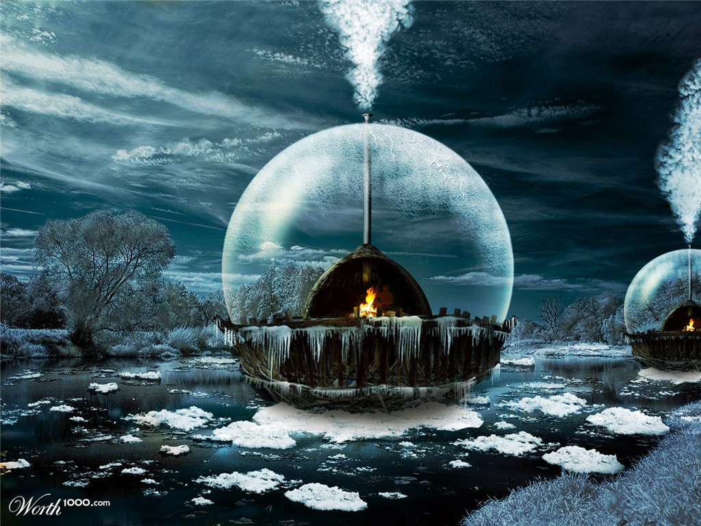 Bubble winter house