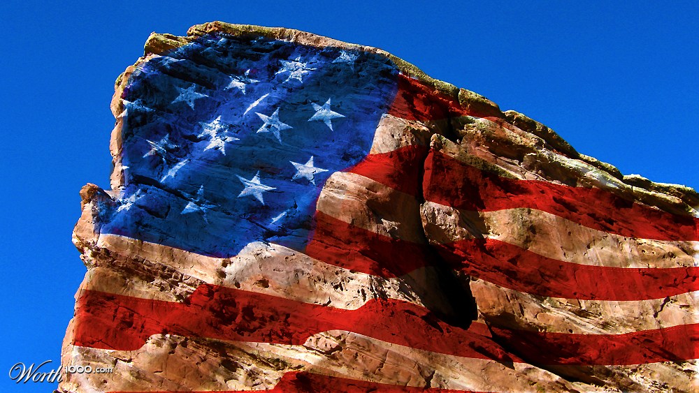 Red Rocks Amp Flag