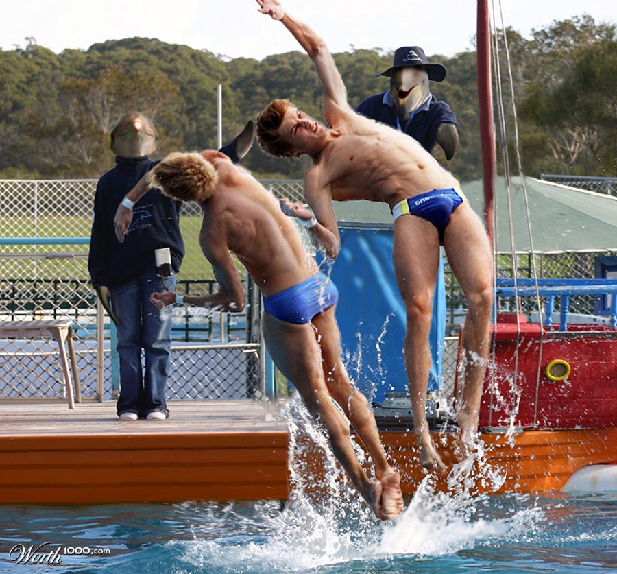 Man training