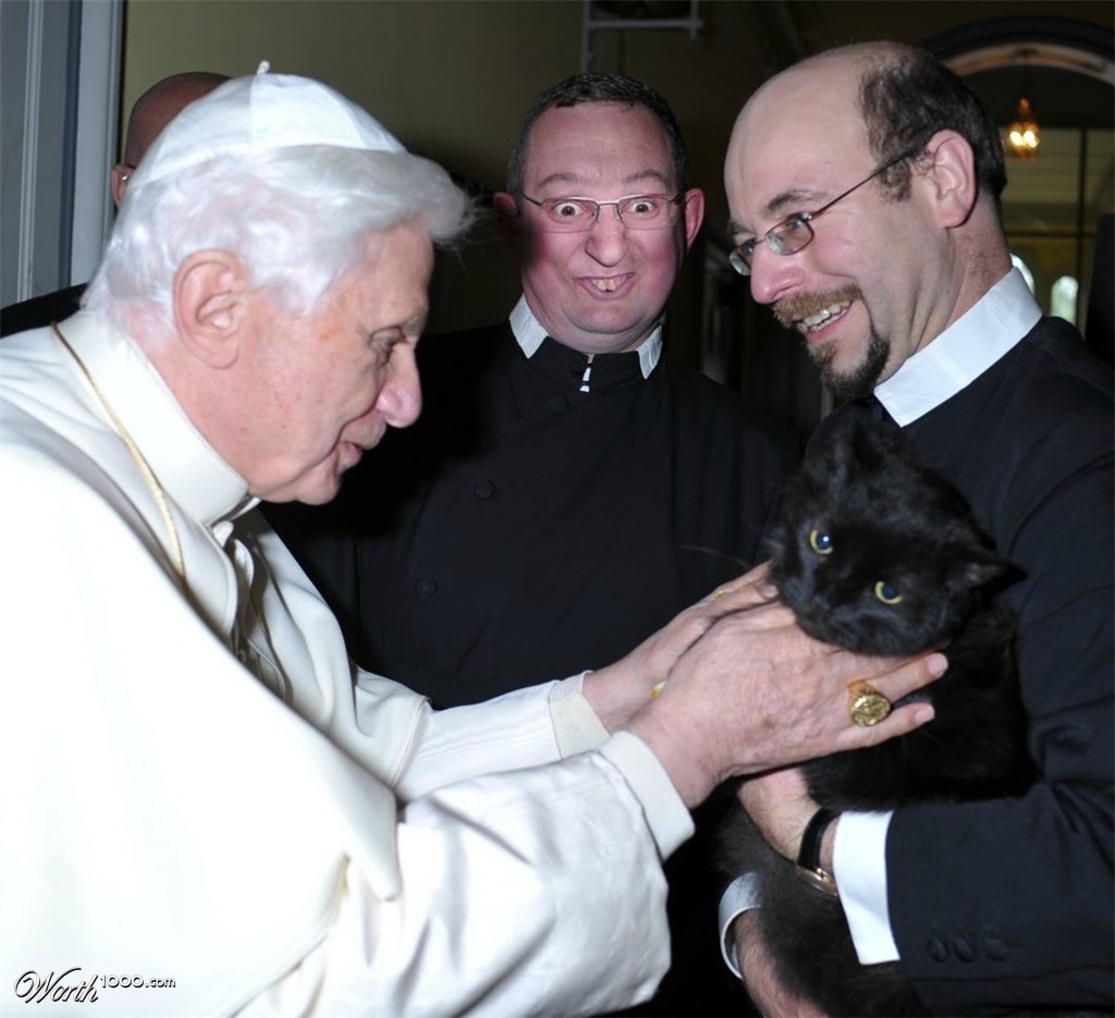 Pope and the kitten!