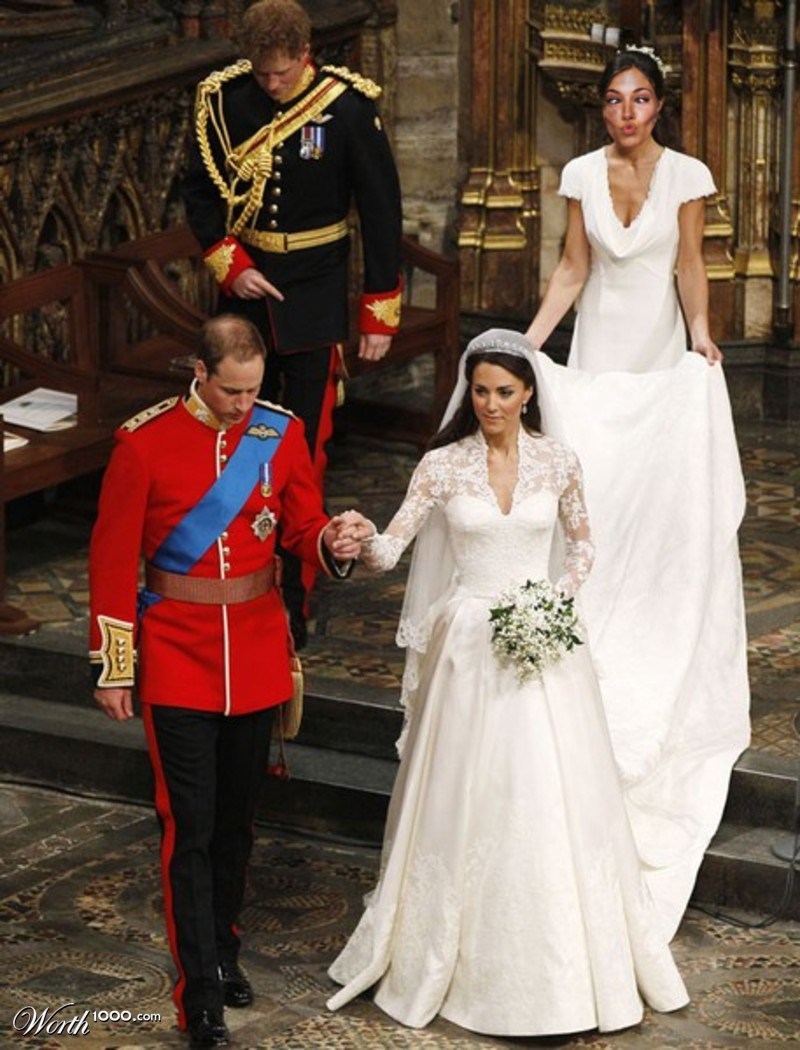 Royal wedding photobomb