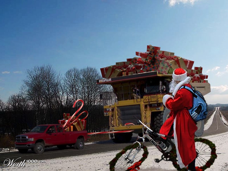 Resourceful Santa never will be late for Christmas.
