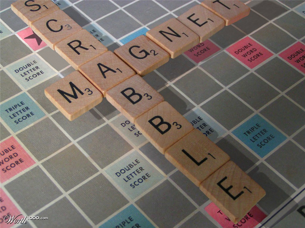 Scrabble magnet