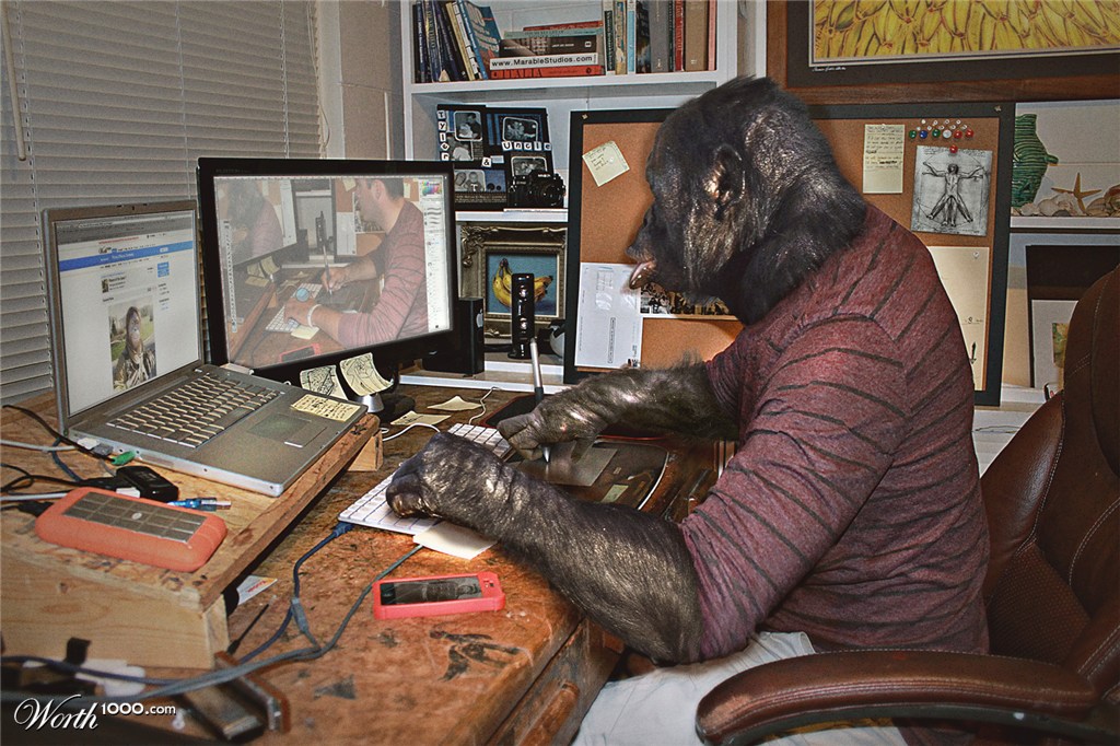 Me as an Ape creating this project... "Plant of the Humans 7"