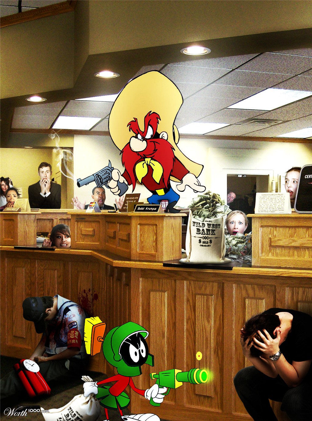 All right, everybody be cool, this is a robbery!