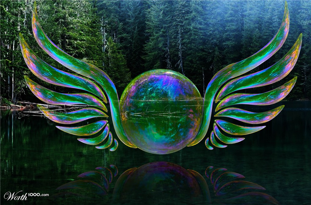 Bubble with wings