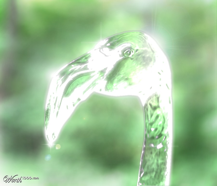 Glass Flamingo