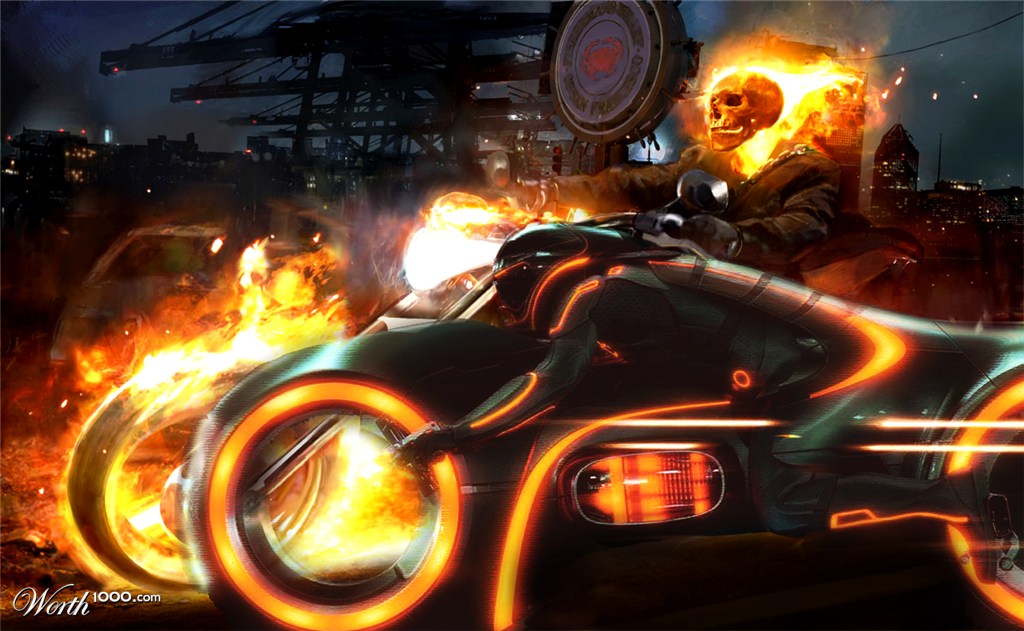 Ghost Rider vs. Tron