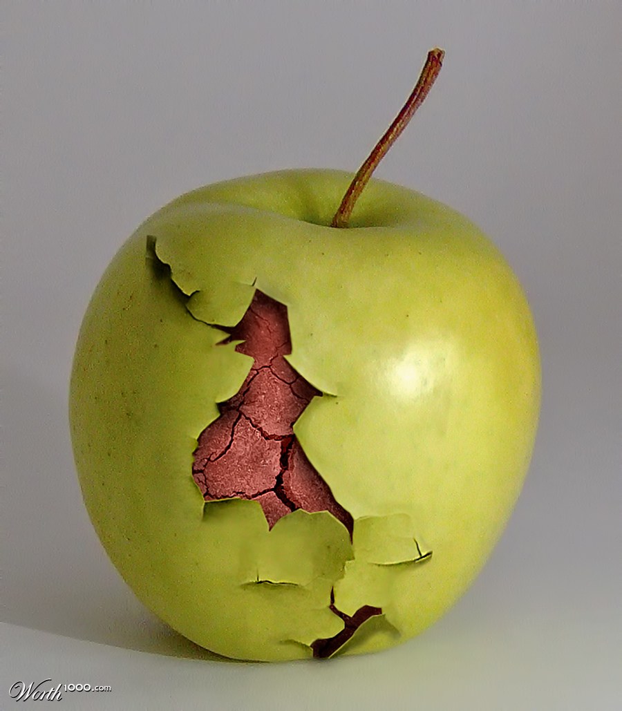 What I see inside the apple?