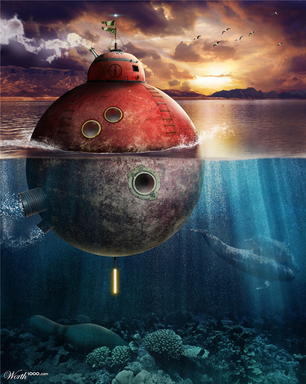 We are live in a bowling submarine, bowling submarine, bowling submarine.